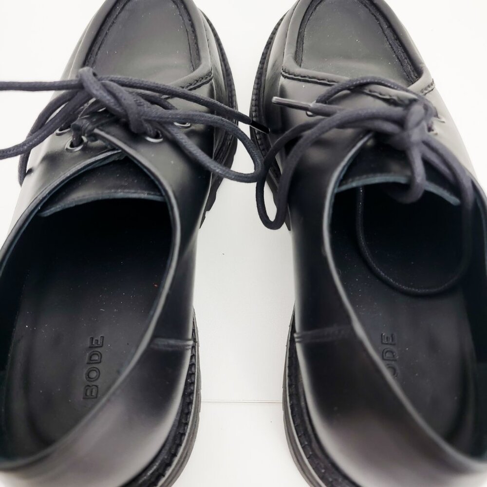 BODE University Leather Derby Loafers in Black 41 8 - Picture 9 of 12